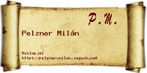 Pelzner Milán névjegykártya